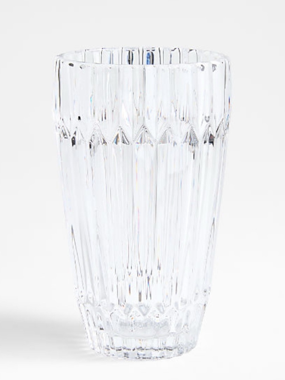 New! Crate&Barrel Clear Ribbed Highball Glass Set of 4
